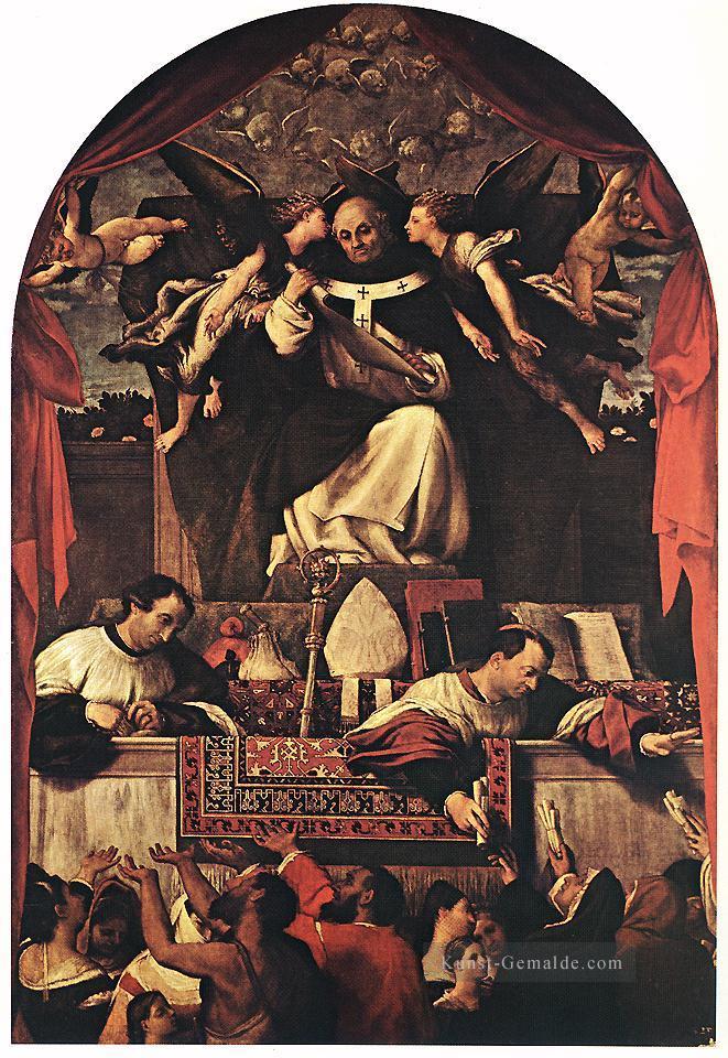 Die Alms von St Anthony 1542 Renaissance Lorenzo Lotto Ölgemälde